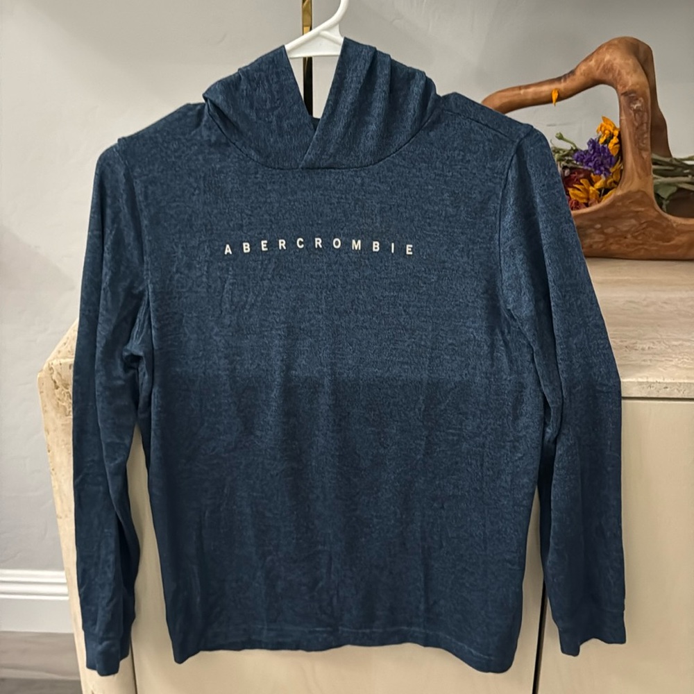 NWOT Abercrombie Kids Soft Blue Long Sleeve hoodie Giftable Like new condition